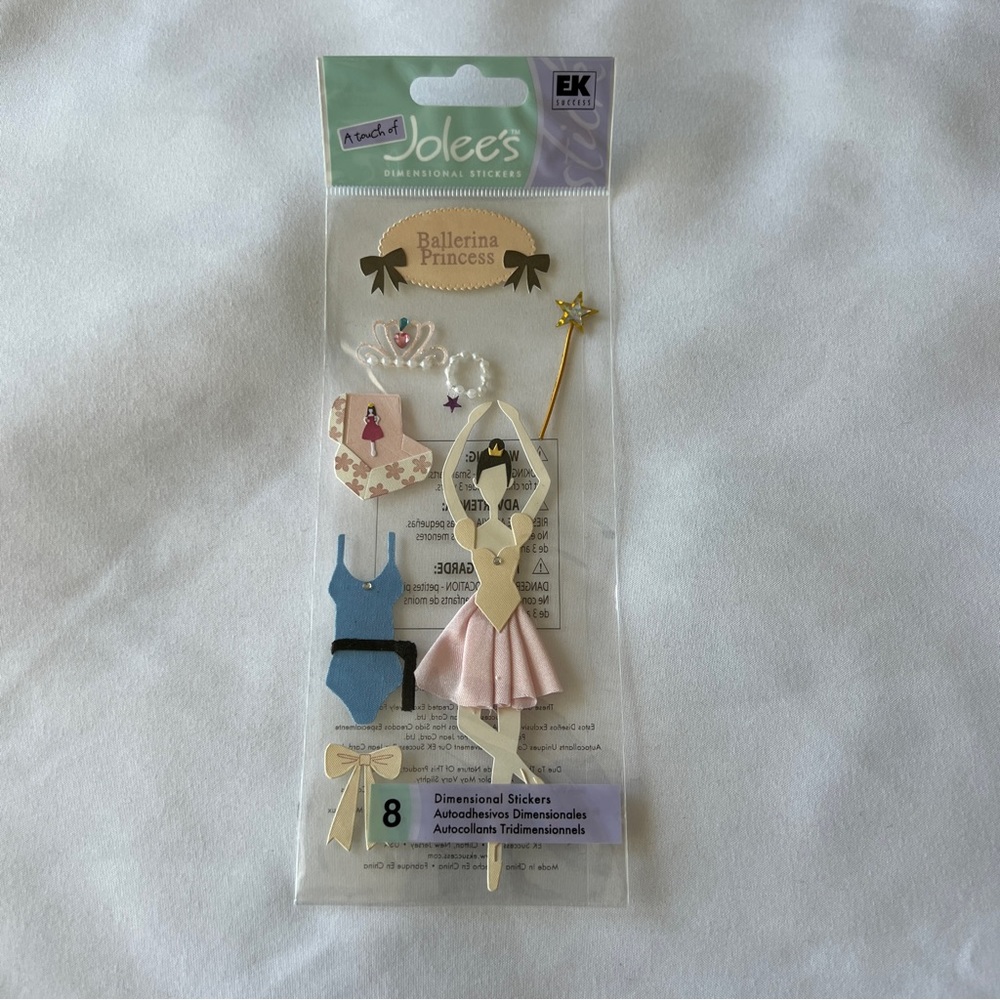 NWT Jolee's Boutique Ballerina Princess Dimensional Sticker Set